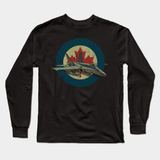 VINTAGE - Airforce Canada Rcaf Cf 18 Long Sleeve T-Shirt